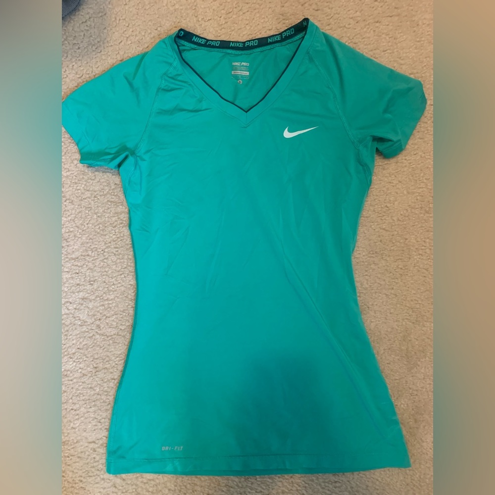 Mint Green Nike Pro Workout Top